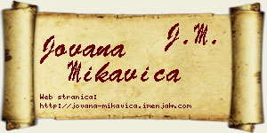 Jovana Mikavica vizit kartica